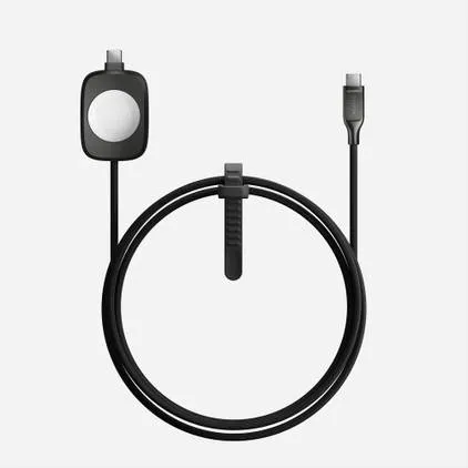 Nomad Universal Cable cho Apple Watch với thiết kế hai cổng USB-C và đế sạc từ tính