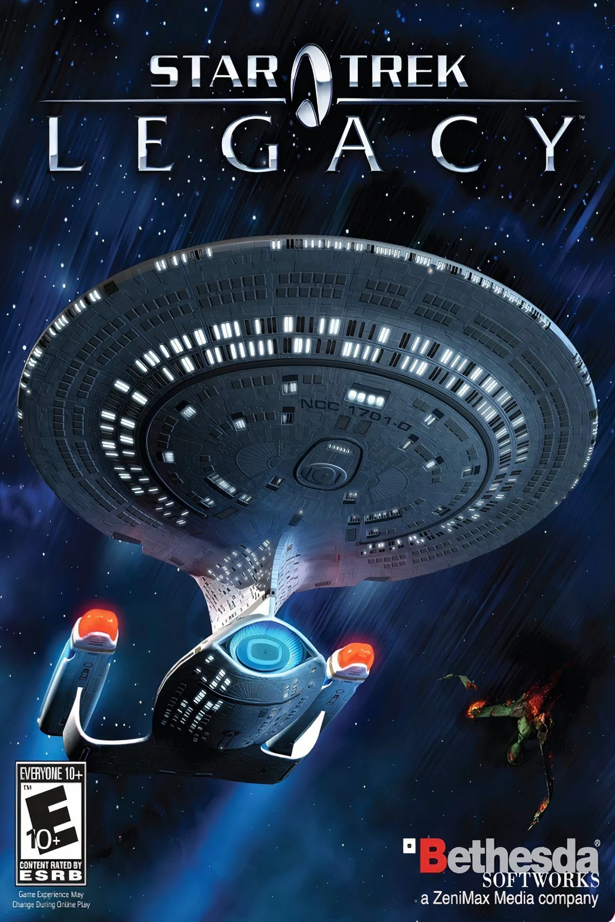 Phi thuyền không gian Stargazer chiến đấu trong game Star Trek: Legacy với các diễn viên lồng tiếng nổi tiếng