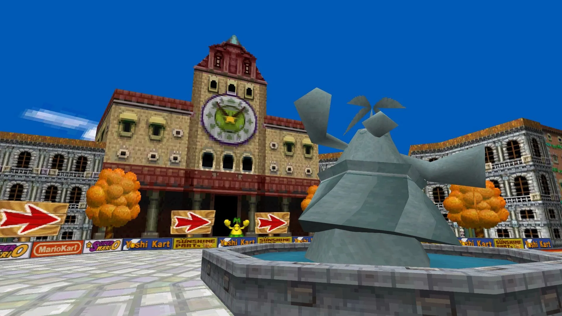 Quảng trường Delfino Square tuyệt đẹp từ phiên bản Mario Kart DS.