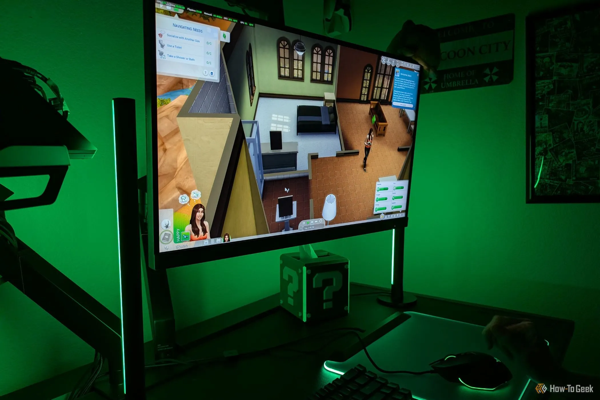 Razer Aether Light Bars hiển thị ánh sáng tương ứng với tâm trạng nhân vật trong Sims 4