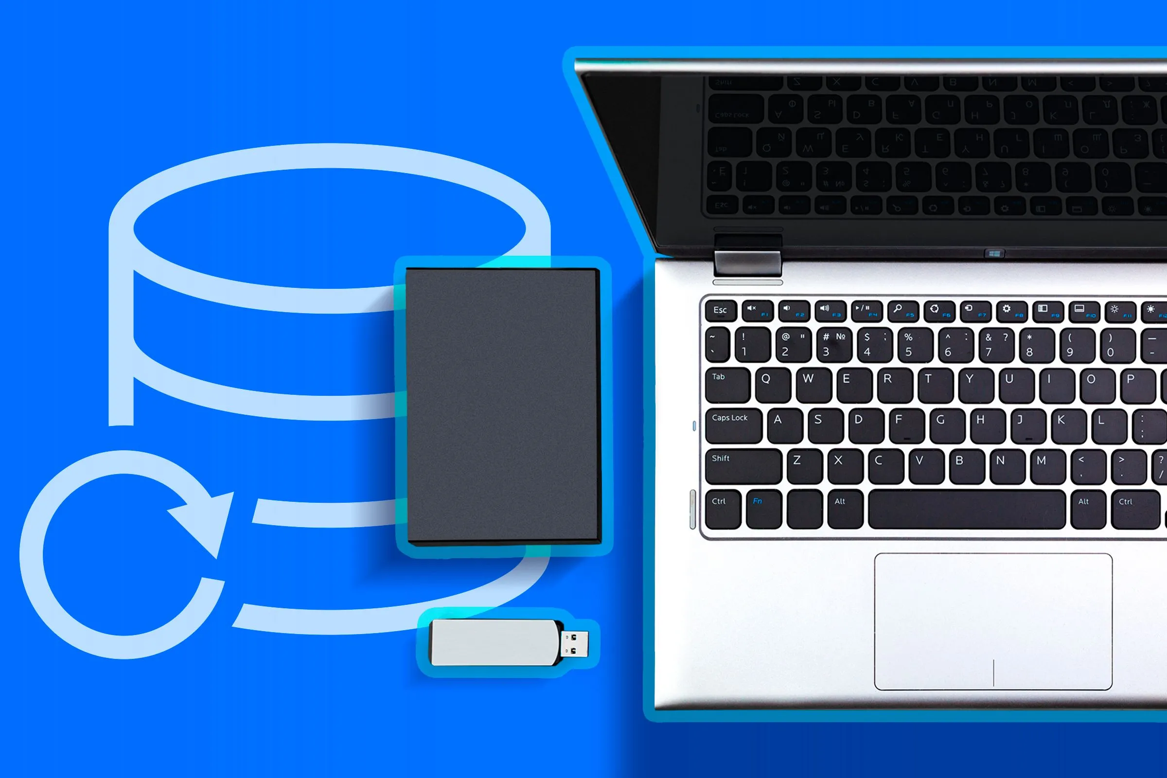 Sao lưu dữ liệu laptop Windows vào ổ cứng ngoài và USB để bảo vệ thông tin cá nhân.