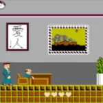Screenshot từ Takeshi's Challenge, một tựa game kusoge huyền thoại của Nhật Bản.