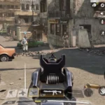Tầm nhìn thứ nhất trong game Call of Duty Mobile, thể hiện đồ họa và giao diện người dùng đặc trưng của game bắn súng.