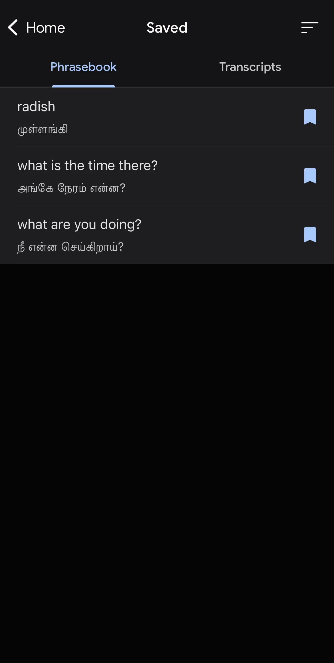 Tính năng lưu bản dịch vào &quot;Phrasebook&quot; trên ứng dụng Google Translate trên iOS, cho phép truy cập nhanh các cụm từ yêu thích.