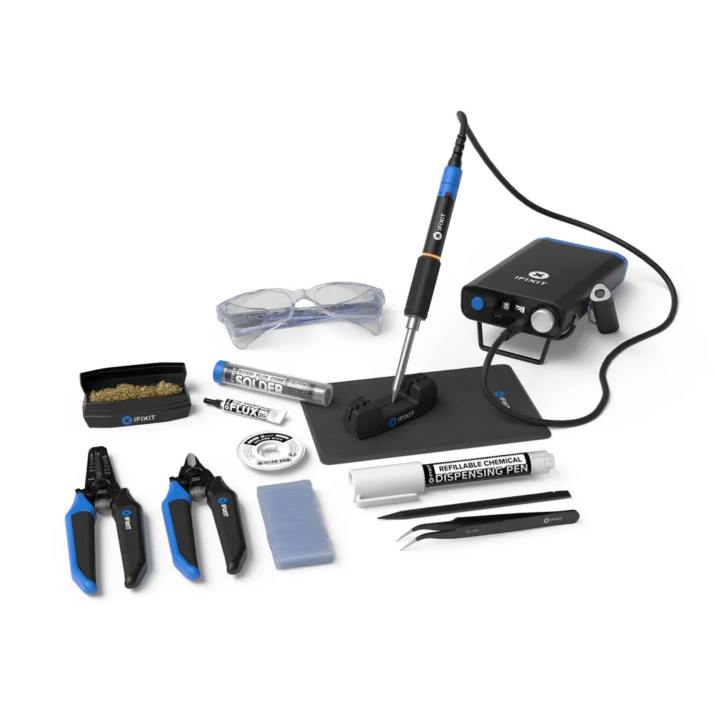 Tổng quan về bộ hàn iFixit FixHub Power Series với các thành phần chính và thông số kỹ thuật.