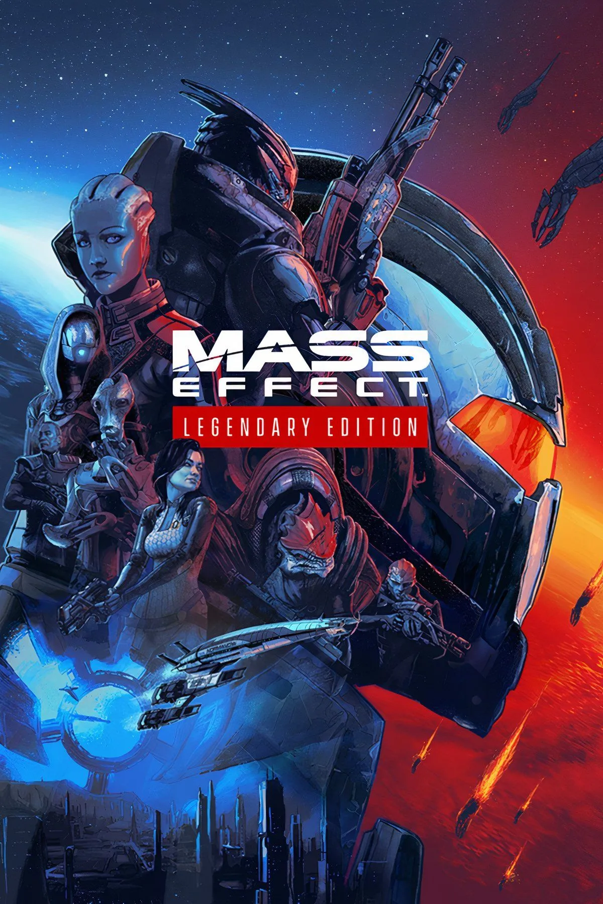 Tựa game Mass Effect Legendary Edition với nhân vật Commander Shepard và đồng đội cùng nhiều quyết định ảnh hưởng đến cốt truyện