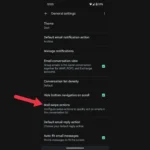 Tùy chỉnh các hành động vuốt email trong cài đặt Gmail Android