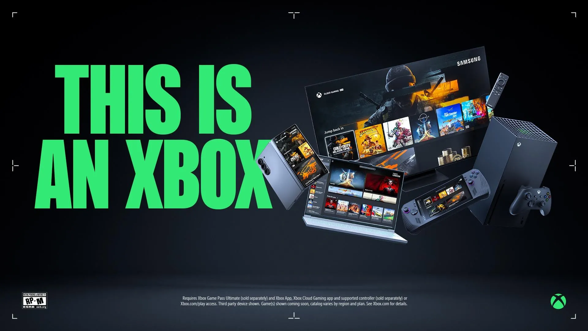 Xbox "Mọi thứ đều là Xbox" minh họa dịch vụ chơi game đa nền tảng